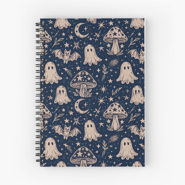 Item preview, Rustic Linocut Cosmic Ghost Pattern designed and sold by Thai Vibe Studio.