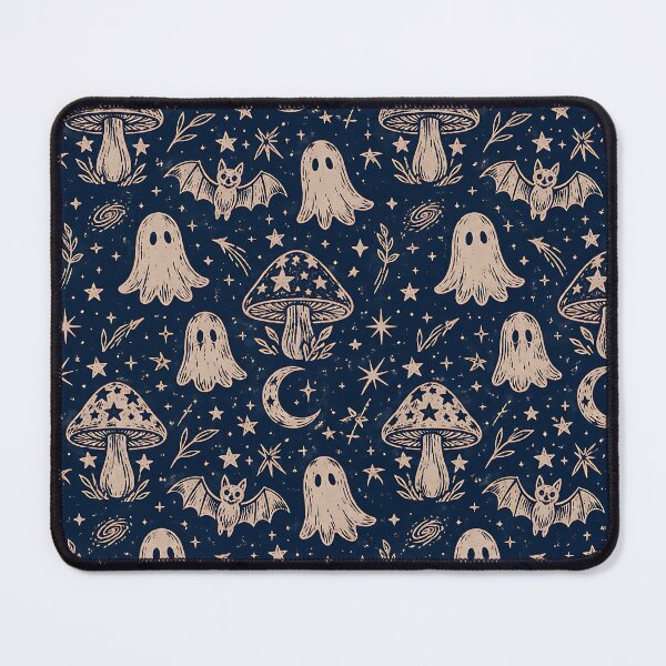 Item preview, Rustic Linocut Cosmic Ghost Pattern designed and sold by Thai Vibe Studio.