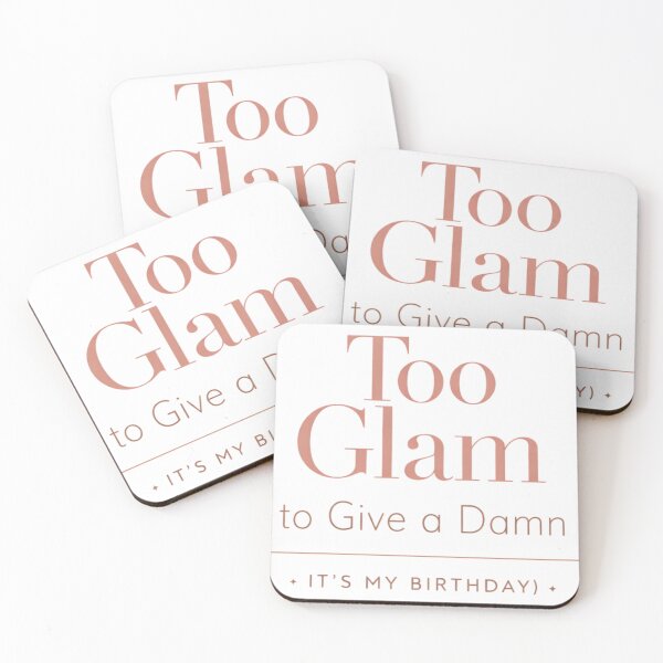 Item preview, Too Glam to Give a Damn | Funny Positive Attitude Typography T-Shirt designed and sold by rushaib.
