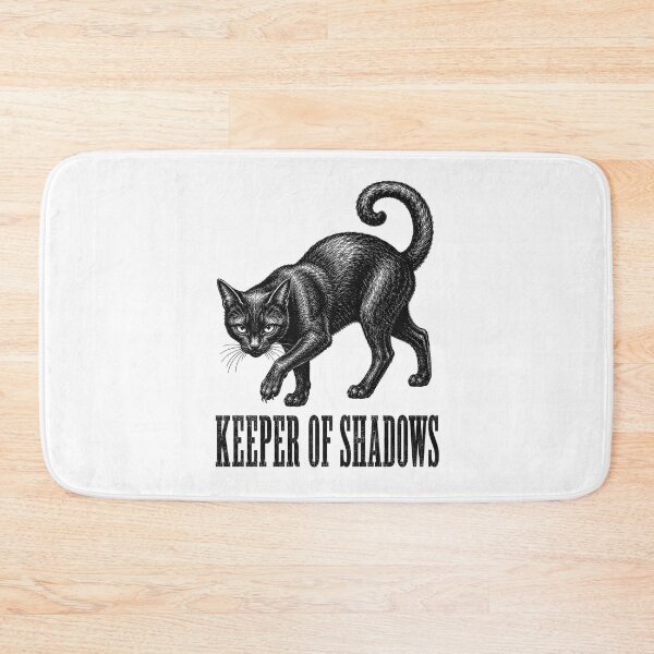 Item preview, Keeper of Shadows – Vintage Black Cat Engraving designed and sold by MotionBanana Art.