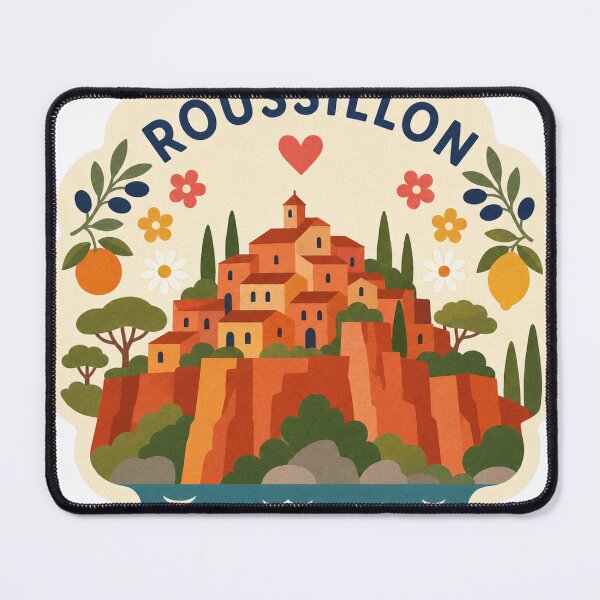 Item preview, Roussillon France Travel Souvenir Modern Folk Art designed and sold by VisualArtsOasis.