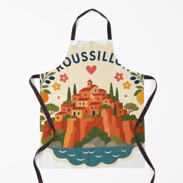 Item preview, Roussillon France Travel Souvenir Modern Folk Art designed and sold by VisualArtsOasis.