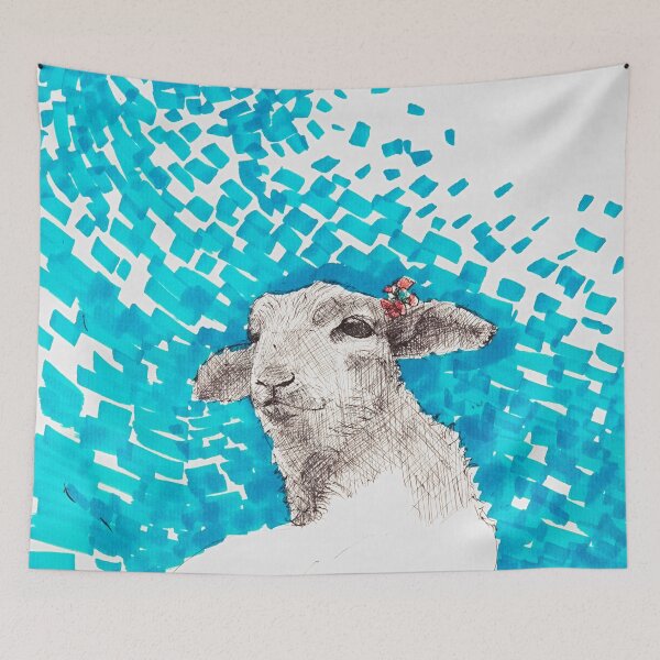 Item preview, whimsical sheep designed and sold by studio-ladybug.