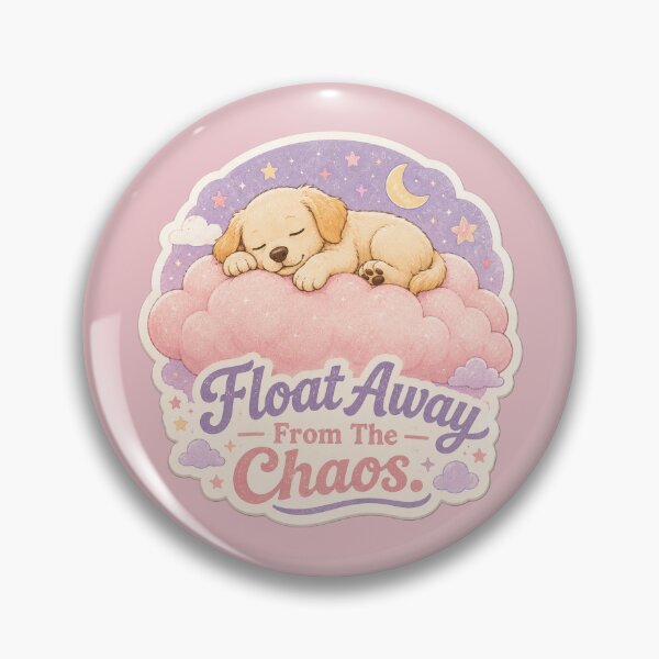 Item preview, Float Away From The Chaos – Dreamy Sleeping Dog designed and sold by Safe Haven Pets.