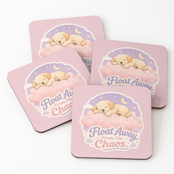 Item preview, Float Away From The Chaos – Dreamy Sleeping Dog designed and sold by Safe Haven Pets.