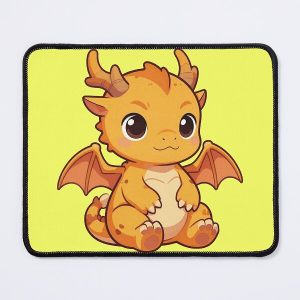 Item preview, Cute Chibi Orange Dragon Baby Illustration designed and sold by WildArtIT.
