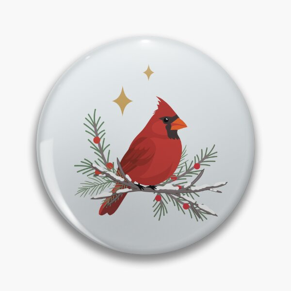 Item preview, Christmas Cardinal on Snowy Evergreen Branch designed and sold by GemsAnatomy.