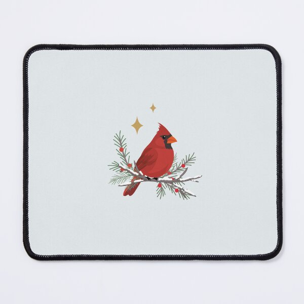Item preview, Christmas Cardinal on Snowy Evergreen Branch designed and sold by GemsAnatomy.