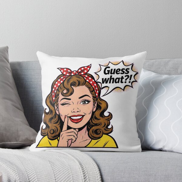 Item preview, Guess What Pop Art Girl Retro Vintage designed and sold by cozymood2026.