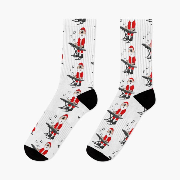 Item preview, Santa Playing Keyboard, Christmas Pianist Music Teacher Musician designed and sold by doodlerob.