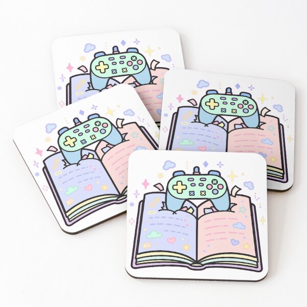 Item preview, Kawaii Book Gamer - Open Book With Gaming Controller - Cozy Reading Gaming designed and sold by Petringo.
