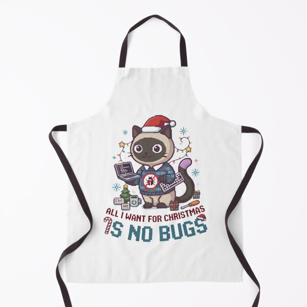 Item preview, Cat Programmer All I Want For Christmas Is No Bugs Pixel Art designed and sold by Sitred123.