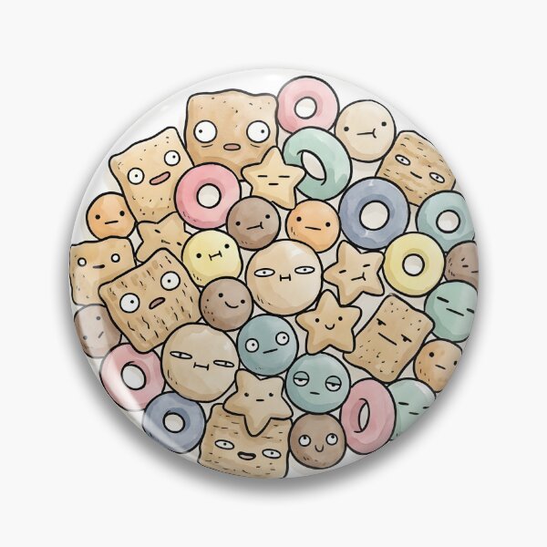 Item preview, Cute Cereal Loops Kawaii Breakfast Food Illustration designed and sold by DuckOddity.