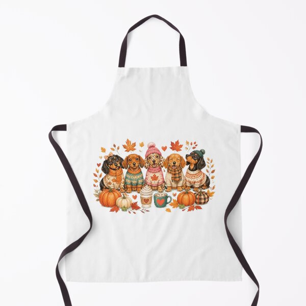 Item preview, Cute Dachshunds Fall Sweaters Coffee Pumpkins Autumn Leaves  designed and sold by ben-carter-vcl.