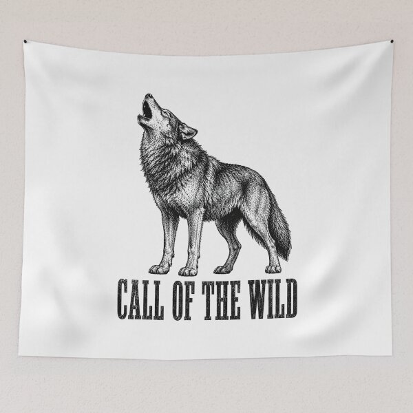Item preview, Call of the Wild – Vintage Howling Wolf Engraving designed and sold by MotionBanana Art.