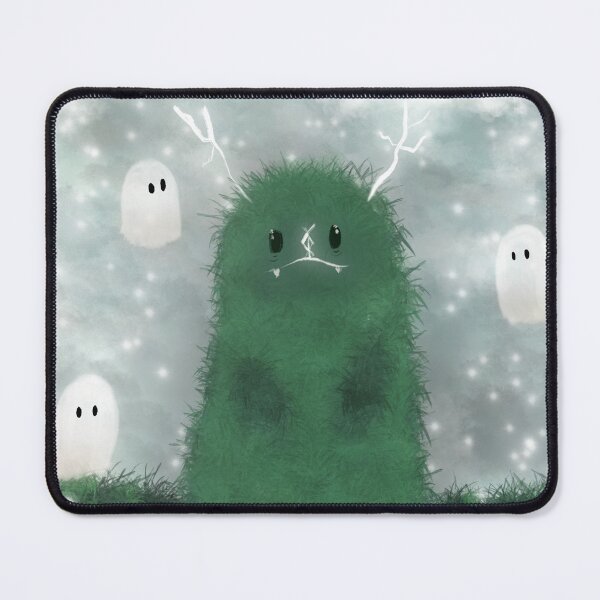 Item preview, Little green monster with his ghost friends designed and sold by Ikumy.