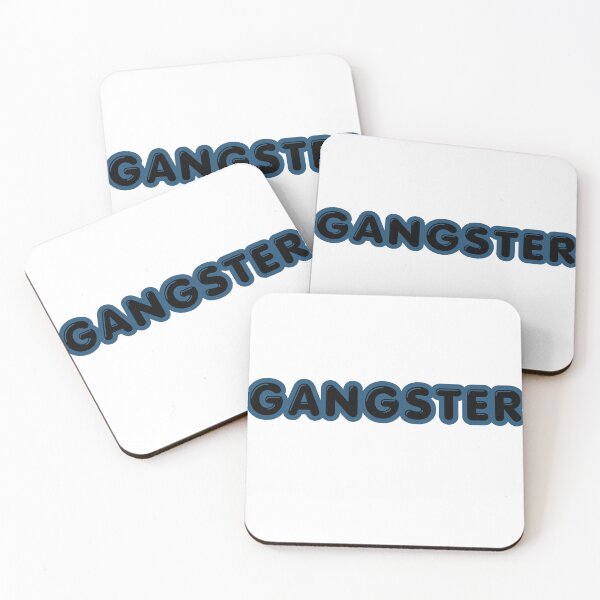 Item preview, Bold Blue Gangster Typography designed and sold by MissLotusStudio.