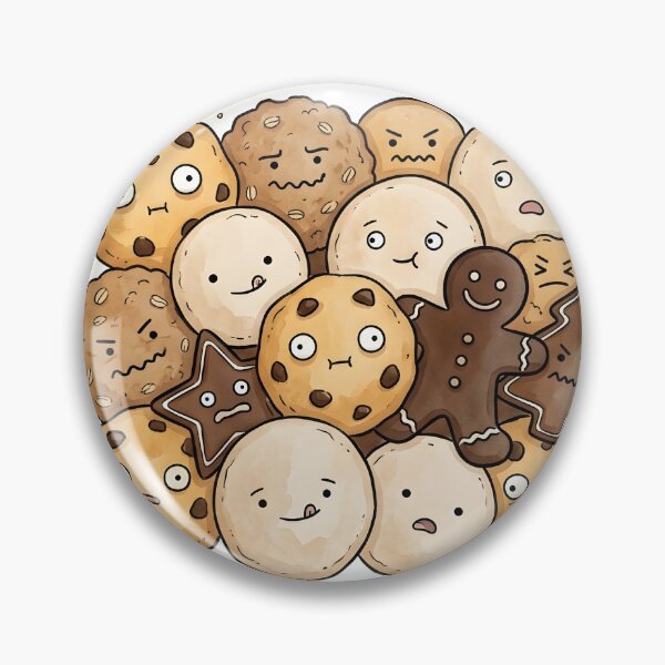Item preview, Cute Chocolate Chip Cookies Kawaii Bakery Food Illustration designed and sold by DuckOddity.