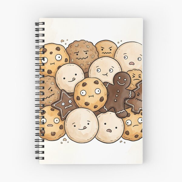 Item preview, Cute Chocolate Chip Cookies Kawaii Bakery Food Illustration designed and sold by DuckOddity.