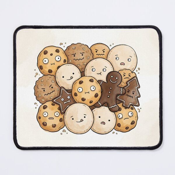 Item preview, Cute Chocolate Chip Cookies Kawaii Bakery Food Illustration designed and sold by DuckOddity.