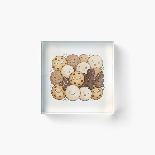 Item preview, Cute Chocolate Chip Cookies Kawaii Bakery Food Illustration designed and sold by DuckOddity.