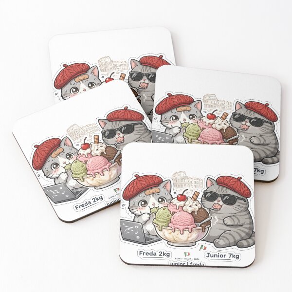 Item preview, Freda and Junior Gelato Rome - Italian Ice Cream Cats designed and sold by MAISON SYLVIE.