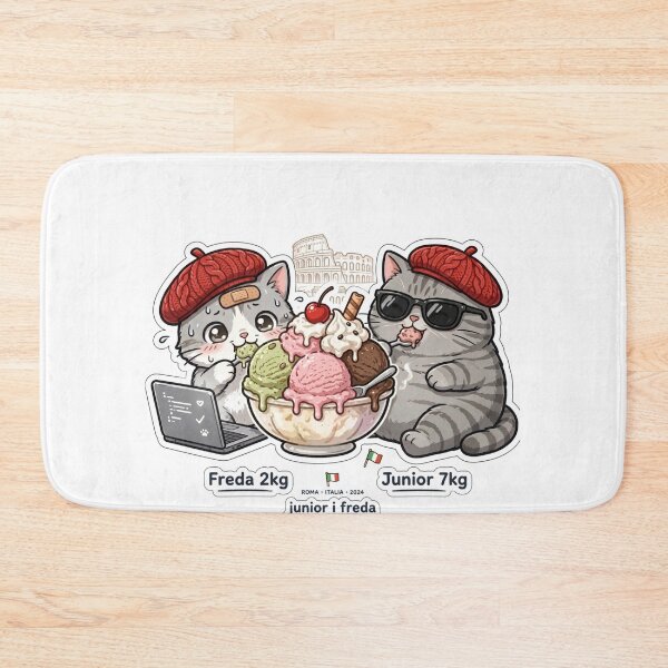 Item preview, Freda and Junior Gelato Rome - Italian Ice Cream Cats designed and sold by MAISON SYLVIE.