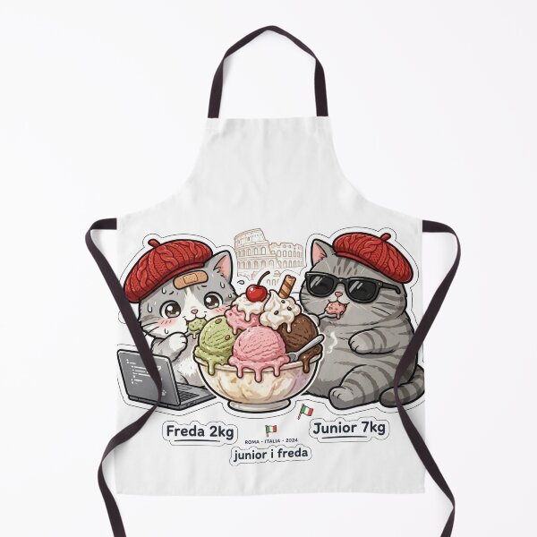 Item preview, Freda and Junior Gelato Rome - Italian Ice Cream Cats designed and sold by MAISON SYLVIE.