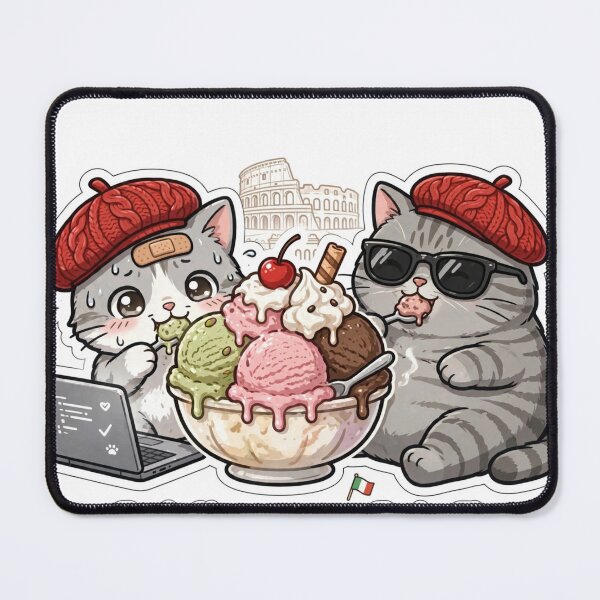 Item preview, Freda and Junior Gelato Rome - Italian Ice Cream Cats designed and sold by MAISON SYLVIE.