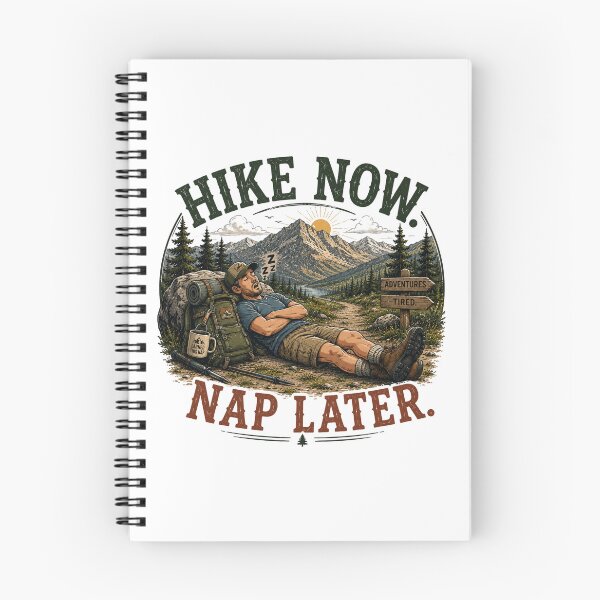 Item preview, Hike Now, Nap Later Wilderness designed and sold by Side Quest Co..
