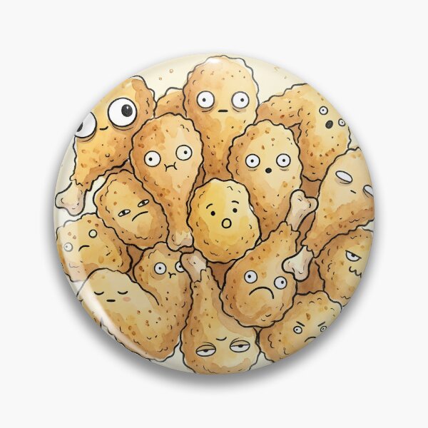 Item preview, Cute Fried Chicken Drumsticks Kawaii Fast Food Art designed and sold by DuckOddity.