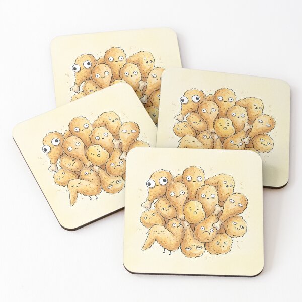 Item preview, Cute Fried Chicken Drumsticks Kawaii Fast Food Art designed and sold by DuckOddity.
