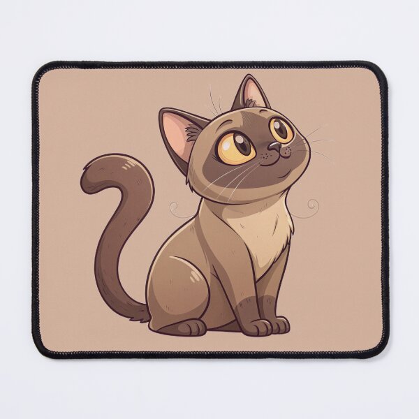 Item preview, Cute Kawaii European Burmese Cat with Golden Eyes designed and sold by Mousy17.