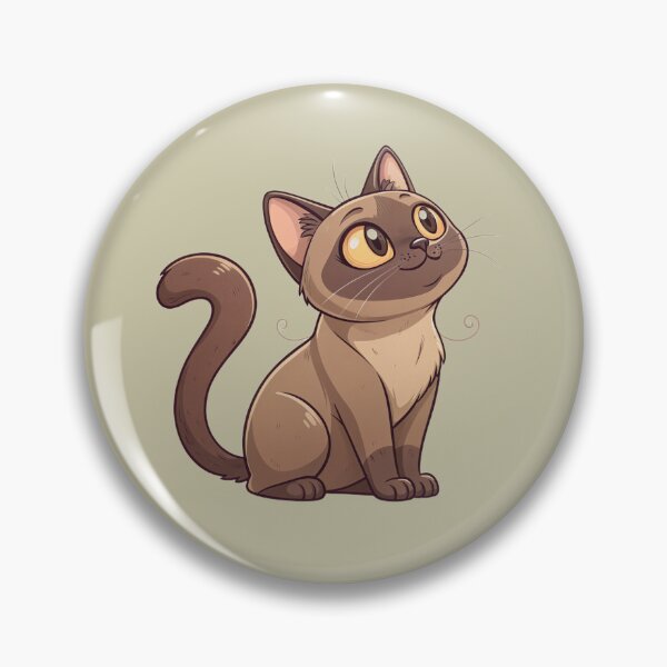 Item preview, Cute Kawaii European Burmese Cat with Golden Eyes designed and sold by Mousy17.