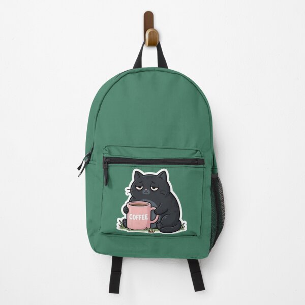 Item preview, Tired cat with coffee. Antisocial humor. designed and sold by design-rebell.