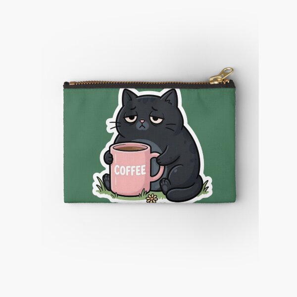 Item preview, Tired cat with coffee. Antisocial humor. designed and sold by design-rebell.