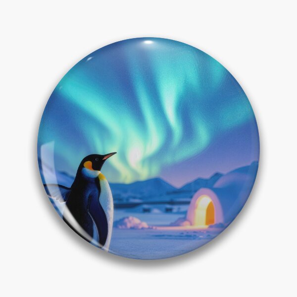 Item preview, Penguin Staring at the Northern Lights designed and sold by Maria Dryfhout.
