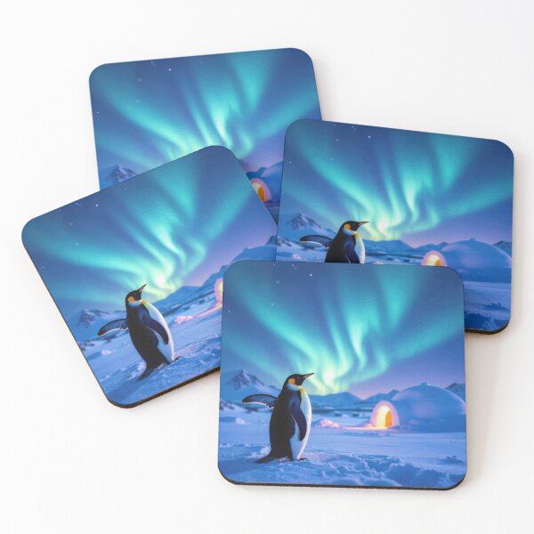 Item preview, Penguin Staring at the Northern Lights designed and sold by Maria Dryfhout.