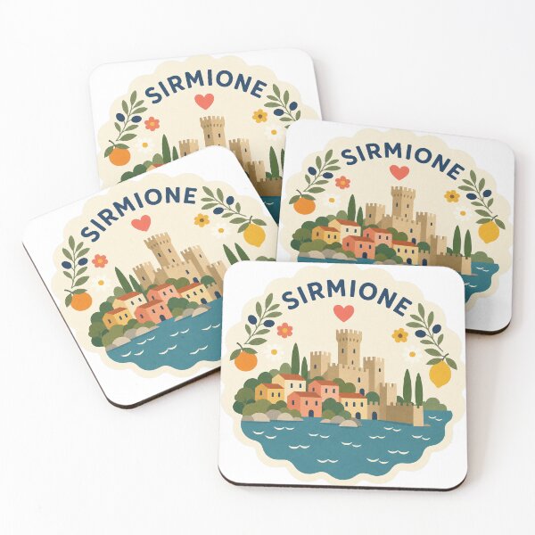 Item preview, Sirmione Italy Travel Souvenir Modern Folk Art designed and sold by VisualArtsOasis.