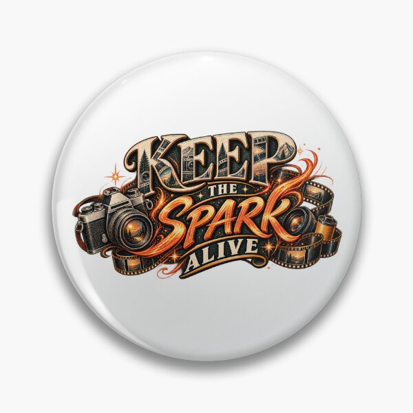 Item preview, Keep the Spark Alive – Analog Photography Retro Art designed and sold by Golden Era Studio.