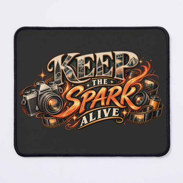 Item preview, Keep the Spark Alive – Analog Photography Retro Art designed and sold by Golden Era Studio.