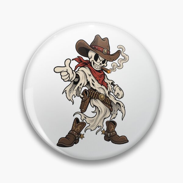 Item preview, Ghost of the Wild West – Vintage Skeleton Cowboy designed and sold by Ghostly-Outlaws.