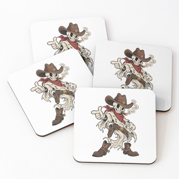 Item preview, Ghost of the Wild West – Vintage Skeleton Cowboy designed and sold by Ghostly-Outlaws.