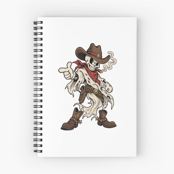 Item preview, Ghost of the Wild West – Vintage Skeleton Cowboy designed and sold by Ghostly-Outlaws.
