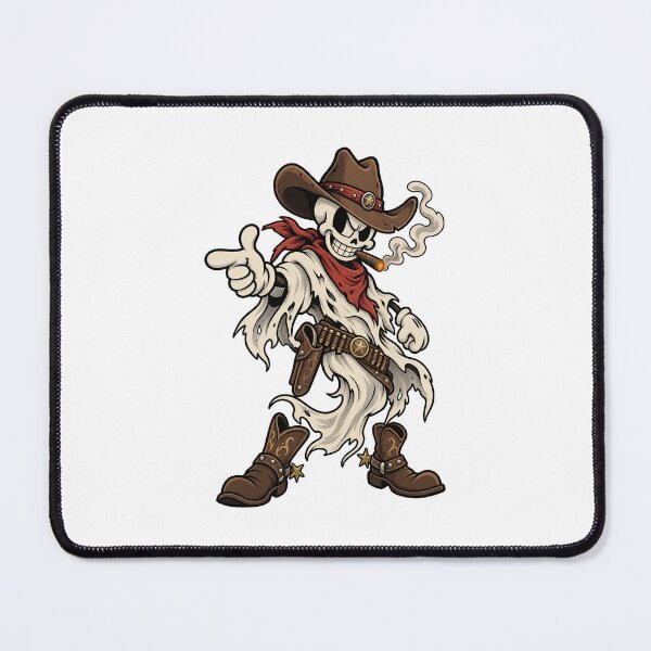 Item preview, Ghost of the Wild West – Vintage Skeleton Cowboy designed and sold by Ghostly-Outlaws.