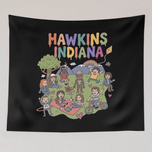 Item preview, Hawkins Indiana, The Upside Down, Stranger Things vintage design designed and sold by LiuTiuuu.