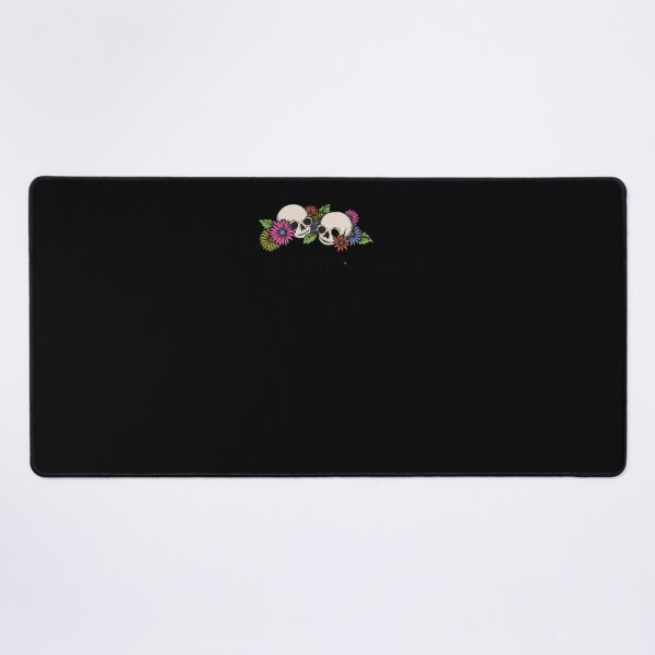 Item preview, Vintage Floral Skulls Pair - Colorful Gothic Flower Skull Tattoo Graphic designed and sold by GrimNest.