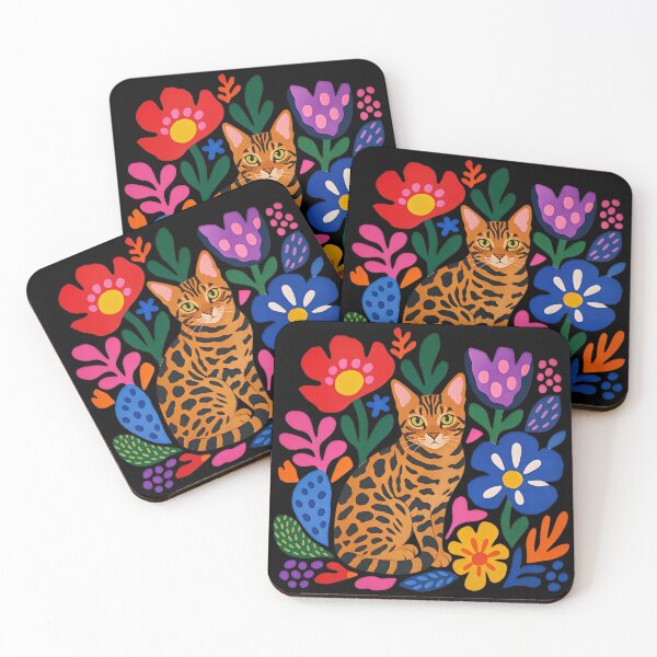 Item preview, Matisse Jungle – Colorful Paper Cut Bengal Cat designed and sold by Bengoer18.
