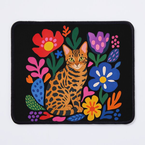 Item preview, Matisse Jungle – Colorful Paper Cut Bengal Cat designed and sold by Bengoer18.