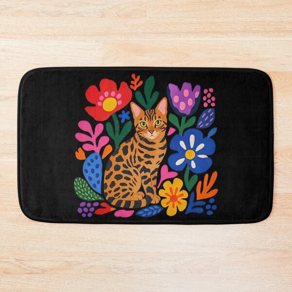 Item preview, Matisse Jungle – Colorful Paper Cut Bengal Cat designed and sold by Bengoer18.